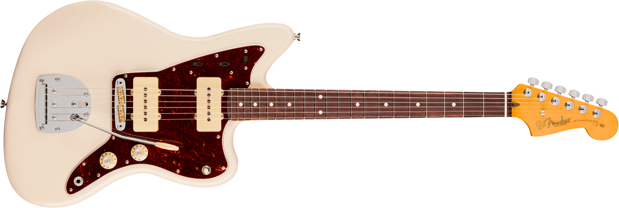 Fender Jazzmaster American Pro. Usa  2s Trem Rw - Olympic White - Guitarra electrica retro rock - Main picture