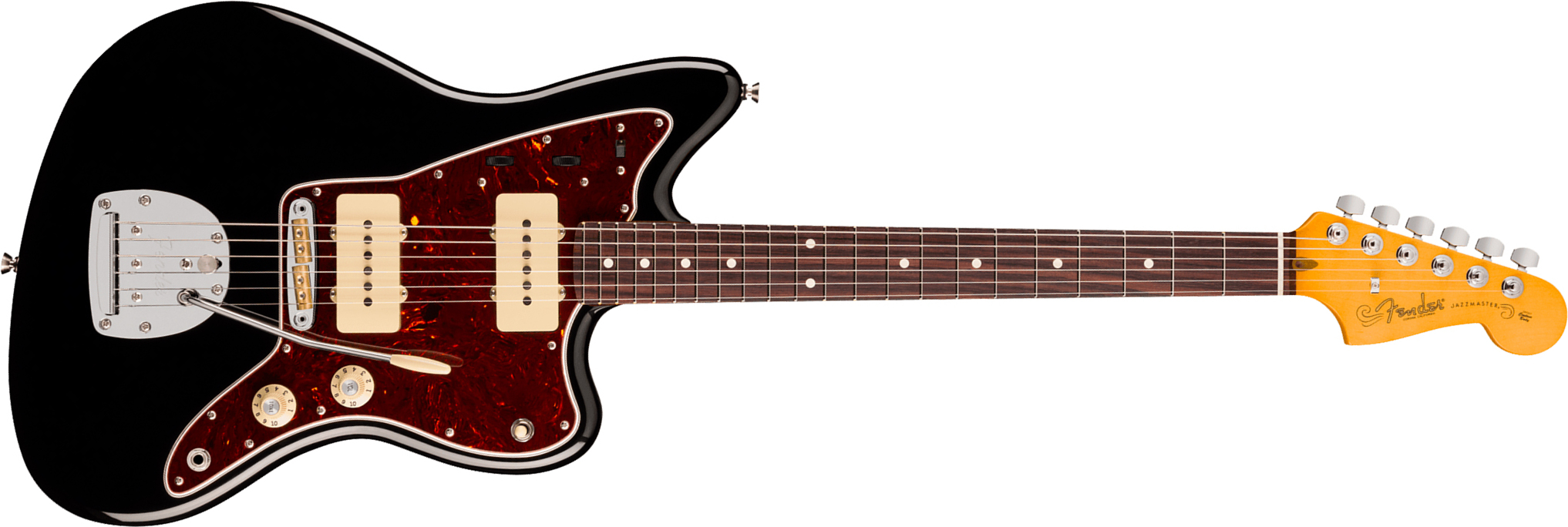 Fender Jazzmaster American Pro. Usa  2s Trem Rw - Black - Guitarra electrica retro rock - Main picture