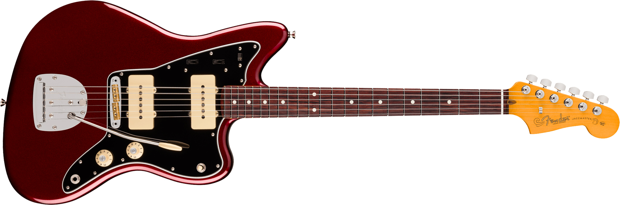 Fender Jazzmaster American Pro. Usa  2s Trem Rw - Oxblood - Guitarra electrica retro rock - Main picture