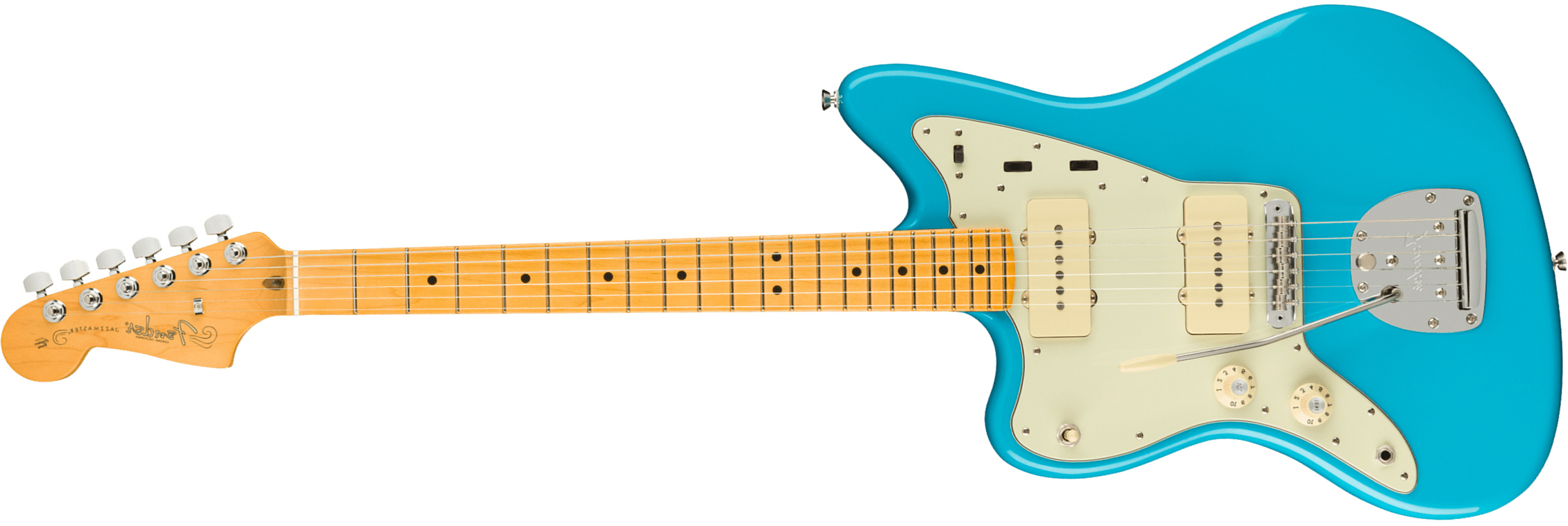 Fender Jazzmaster American Professional Ii Lh Gaucher Usa Mn - Miami Blue - Guitarra electrica para zurdos - Main picture