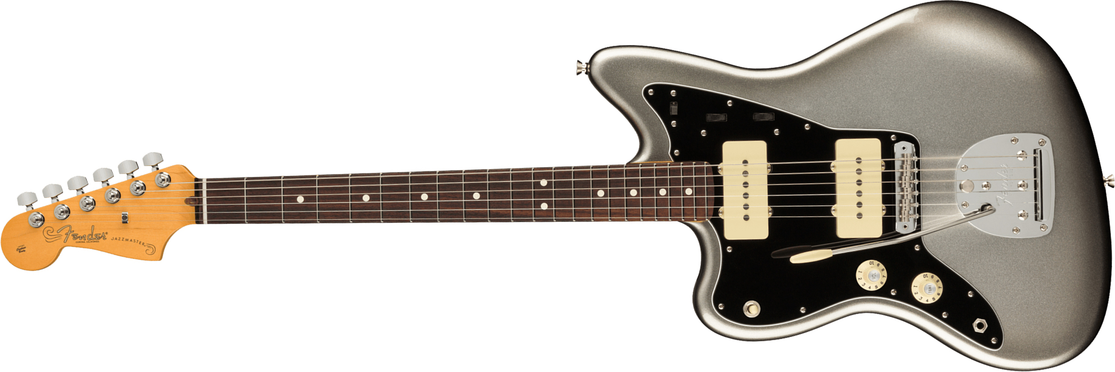Fender Jazzmaster American Professional Ii Lh Gaucher Usa Rw - Mercury - Guitarra electrica para zurdos - Main picture