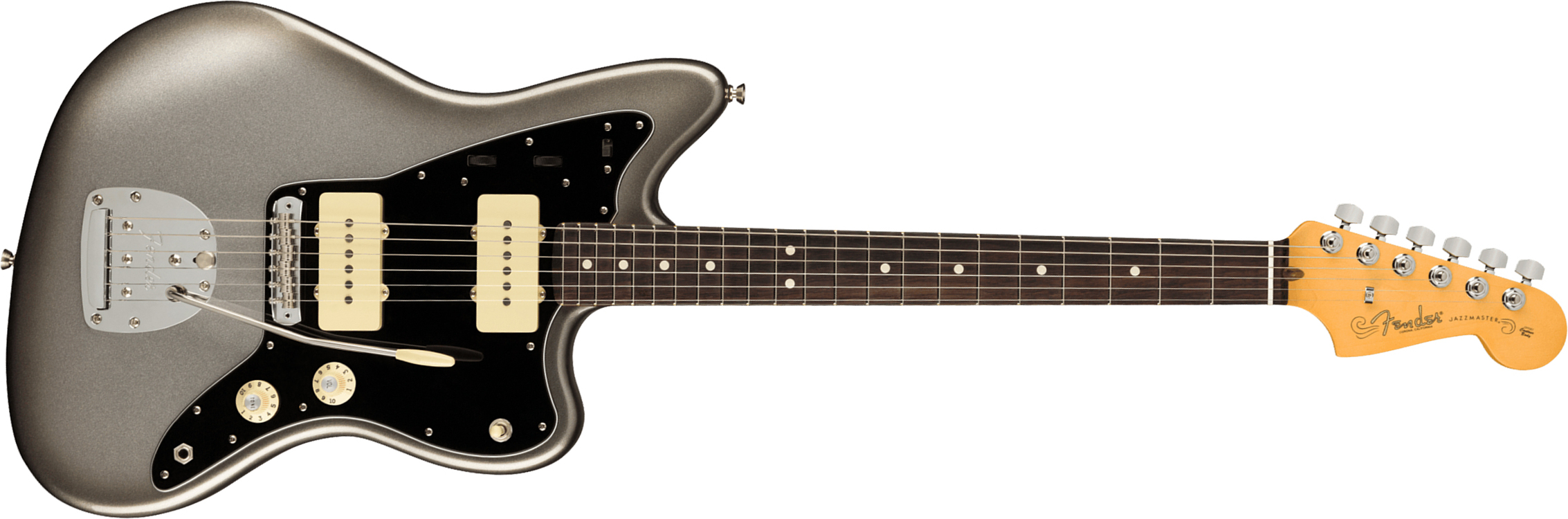 Fender Jazzmaster American Professional Ii Usa Rw - Mercury - Guitarra electrica retro rock - Main picture