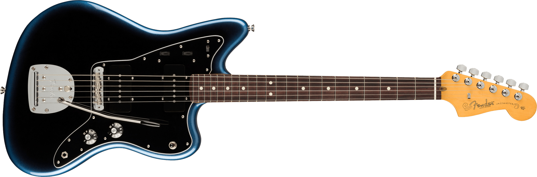 Fender Jazzmaster American Professional Ii Usa Rw - Dark Night - Guitarra electrica retro rock - Main picture