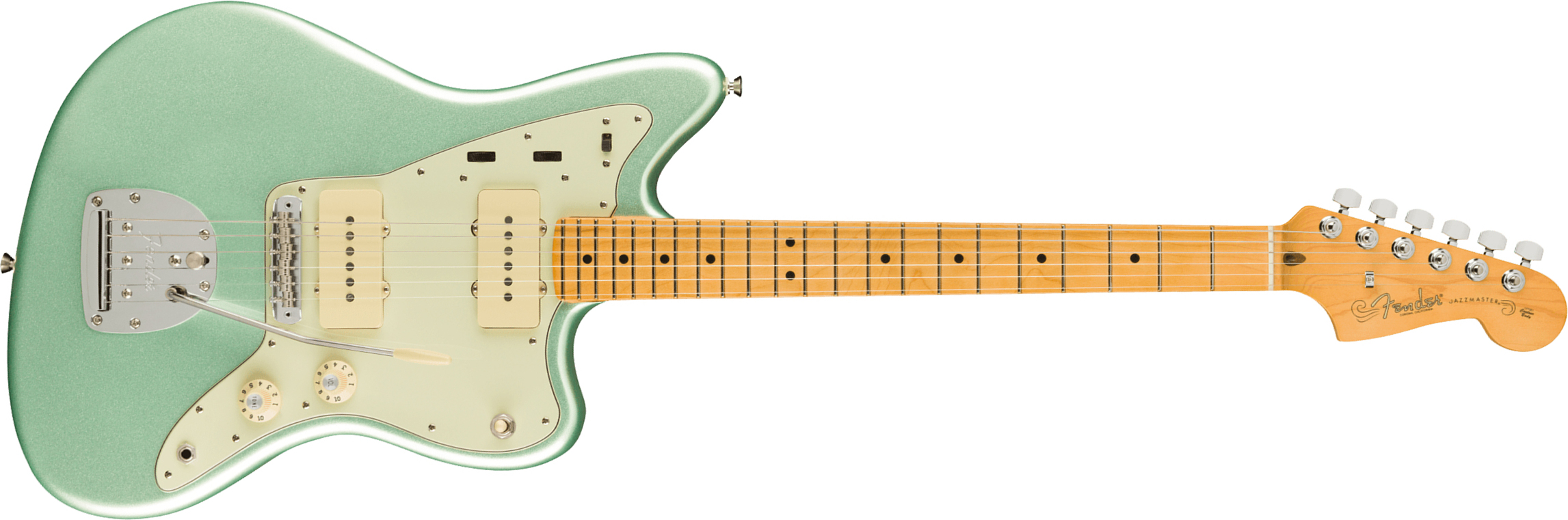 Fender Jazzmaster American Professional Ii Usa Rw - Mystic Surf Green - Guitarra electrica retro rock - Main picture