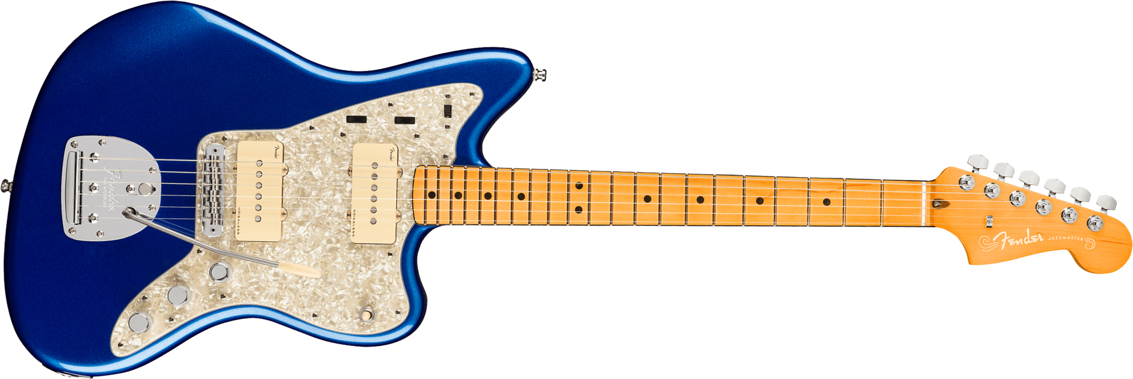 Fender Jazzmaster American Ultra 2019 Usa Mn - Cobra Blue - Guitarra electrica retro rock - Main picture