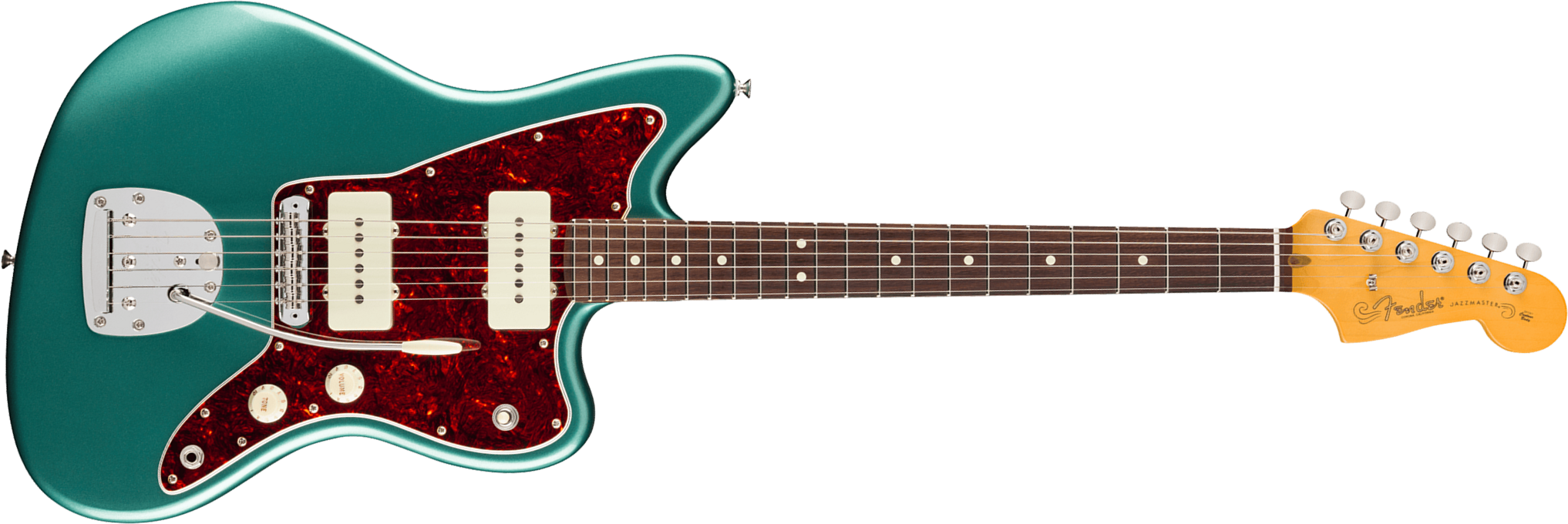 Fender Jazzmaster Classic American Pro Usa 2s Trem Rw - Faded Sherwood Green Metallic - Guitarra electrica retro rock - Main picture