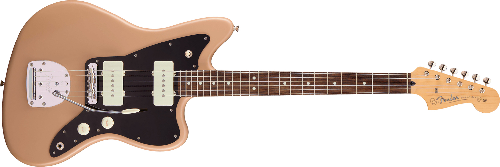 Fender Jazzmaster Hybrid Ii Mij Ltd Jap 2s Trem Rw - Sahara Taupe - Guitarra electrica retro rock - Main picture