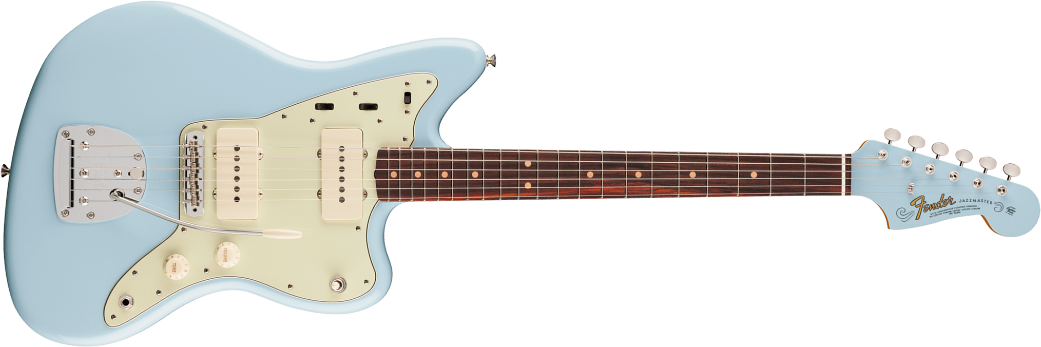 Fender Jazzmaster Mid 60s Vintera 3 Mex 2s Trem Rw - Sonic Blue - Guitarra electrica retro rock - Main picture