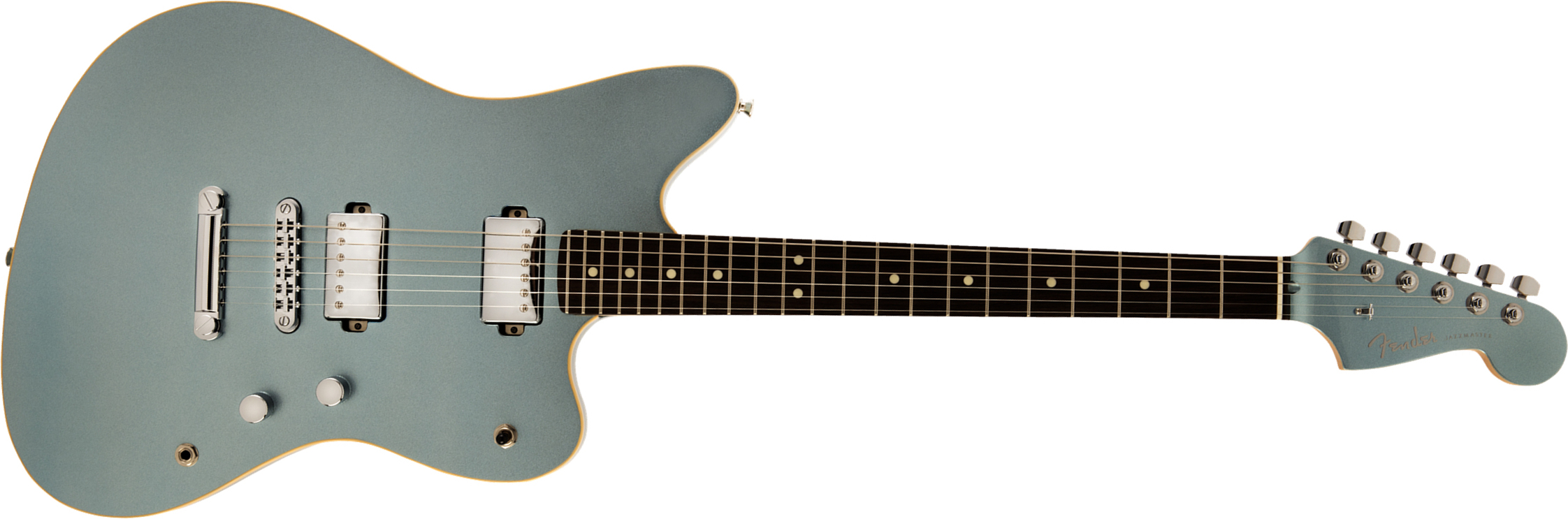 Fender Jazzmaster Modern Hh Japon Ht Rw - Mystic Ice Blue - Guitarra electrica retro rock - Main picture