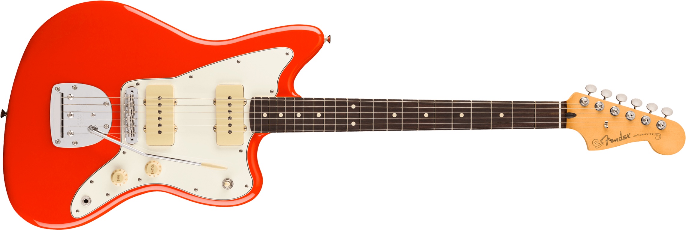 Fender Jazzmaster Player Ii Mex 2s Trem Rw - Coral Red - Guitarra electrica retro rock - Main picture