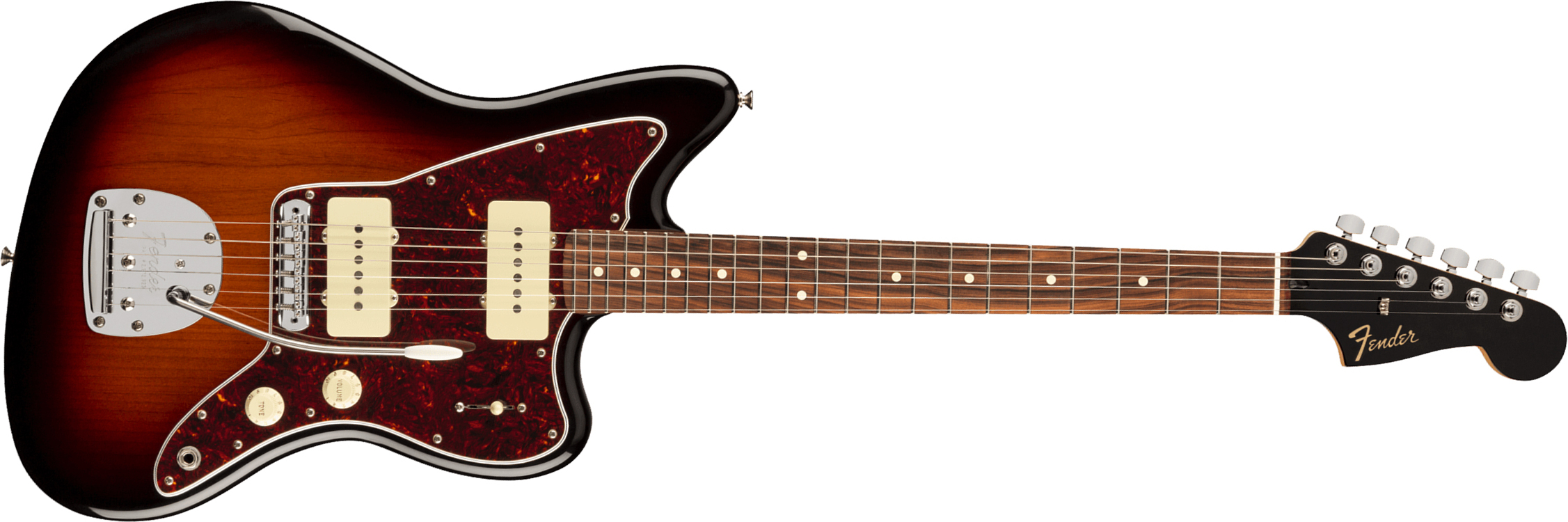 Fender Jazzmaster Player Ltd 2s Trem Pf - 3-color Sunburst - Guitarra electrica retro rock - Main picture