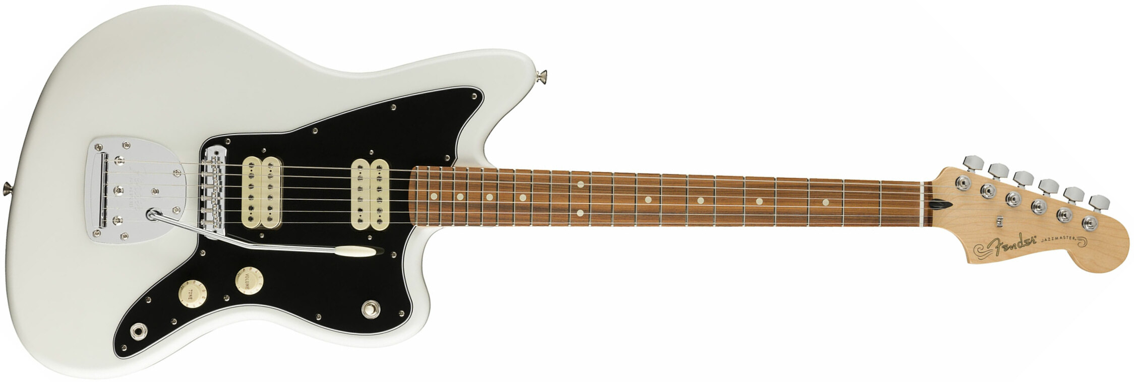 Fender Jazzmaster Player Mex Hh Pf - Polar White - Guitarra electrica retro rock - Main picture