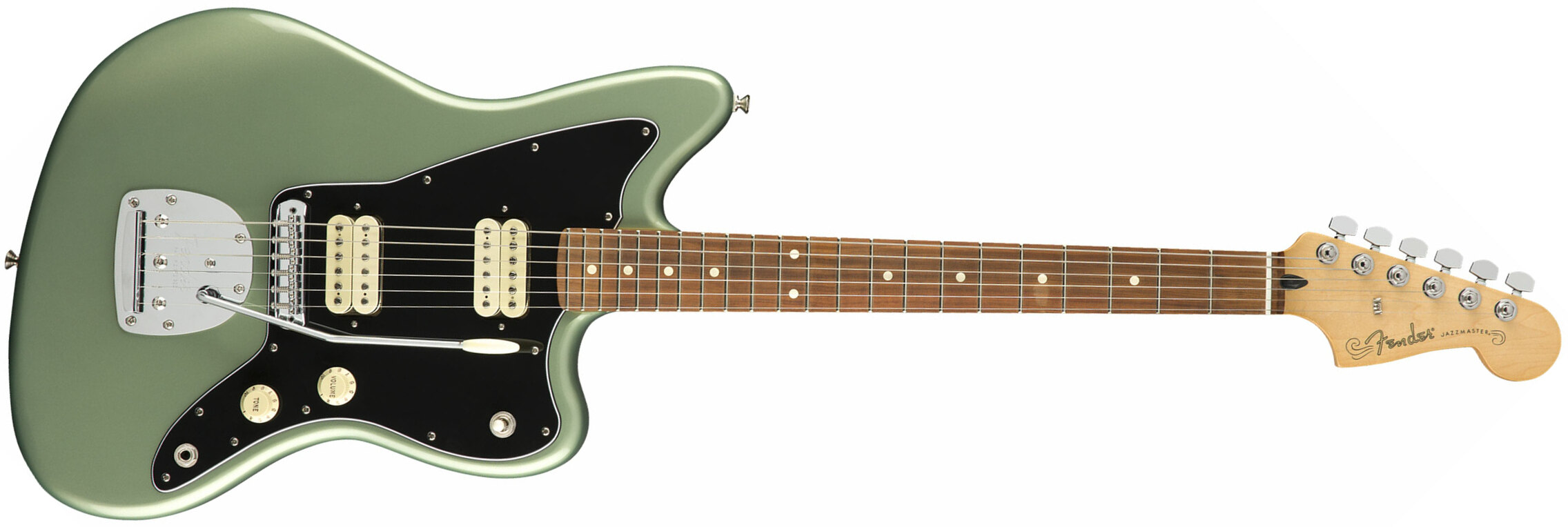 Fender Jazzmaster Player Mex Hh Pf - Sage Green Metallic - Guitarra electrica retro rock - Main picture
