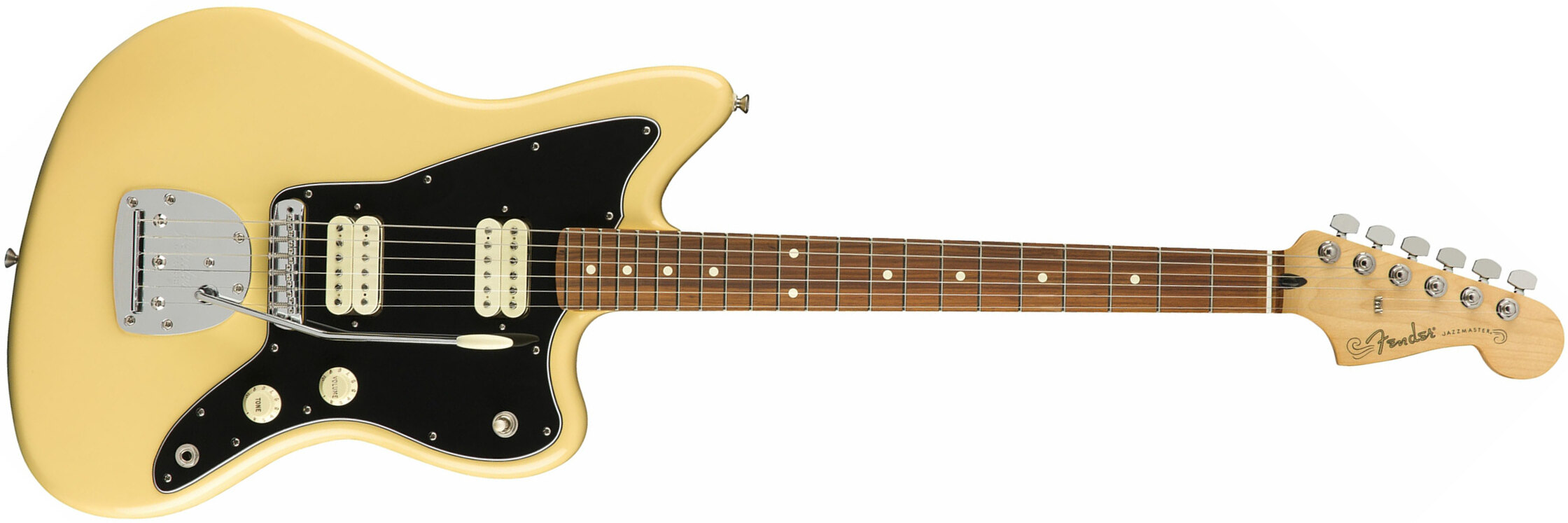 Fender Jazzmaster Player Mex Hh Pf - Buttercream - Guitarra electrica retro rock - Main picture