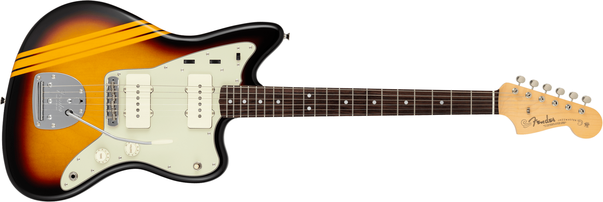 Fender Jazzmaster Traditional 60s Mij Trem 2s Rw - Competition 3-color Sunburst / Aged Natural - Guitarra electrica retro rock - Main picture