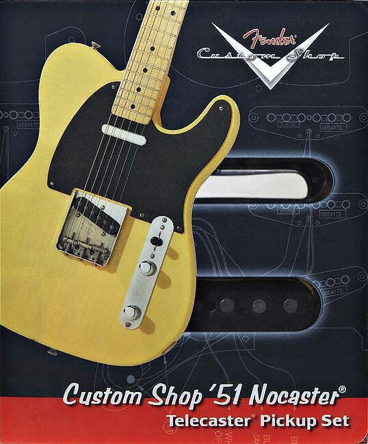 Fender Jeu Tele Nocaster Custom Shop 51 Chrome And Black 2 Pieces - - Pastilla guitarra eléctrica - Main picture