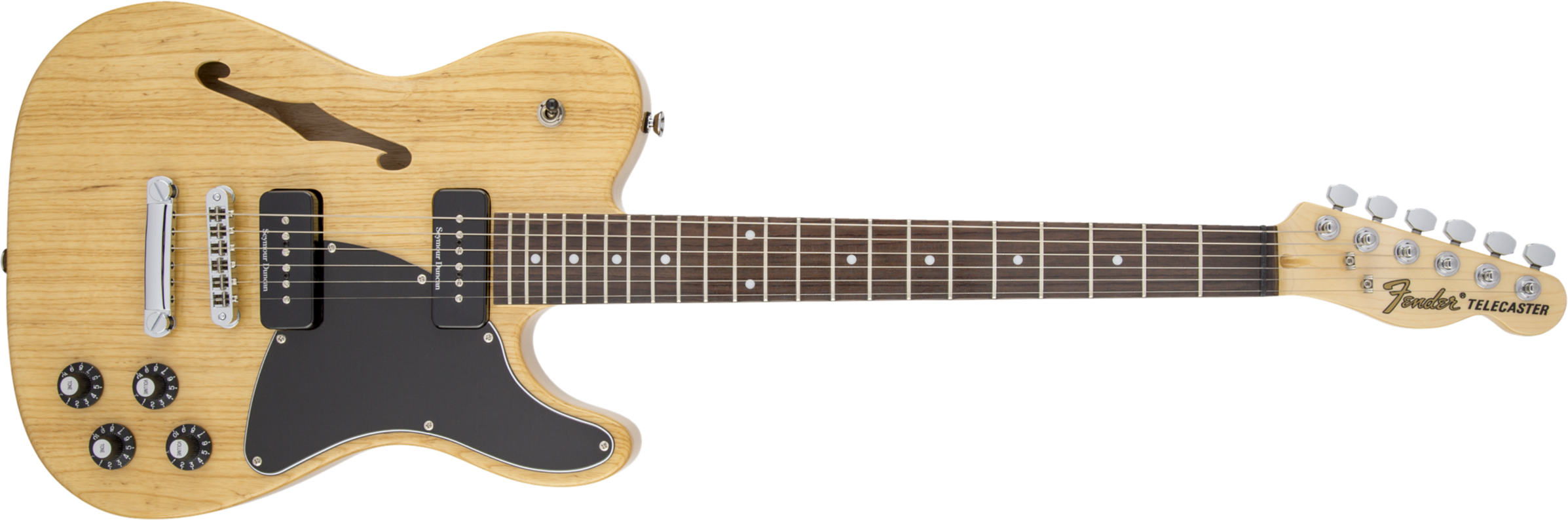 Fender Jim Adkins Tele Ja-90 Mex Signature 2p90 - Natural - Guitarra eléctrica semi caja - Main picture