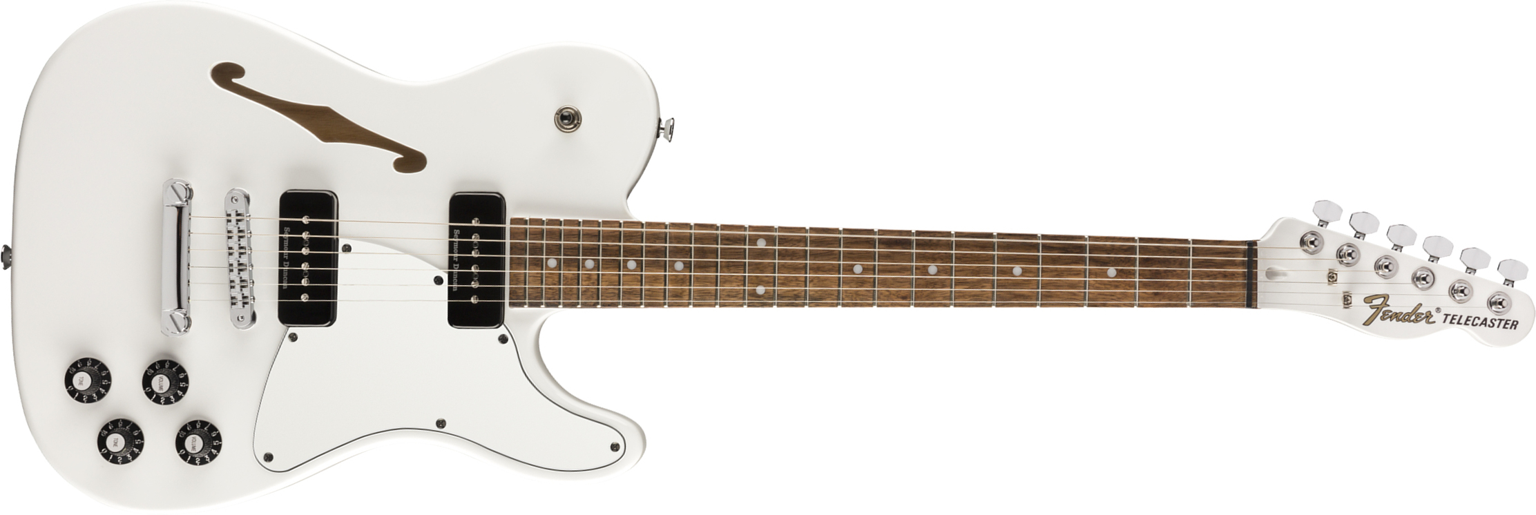 Fender Jim Adkins Tele Ja-90 Mex Signature 2p90 Lau - White - Guitarra eléctrica con forma de tel - Main picture