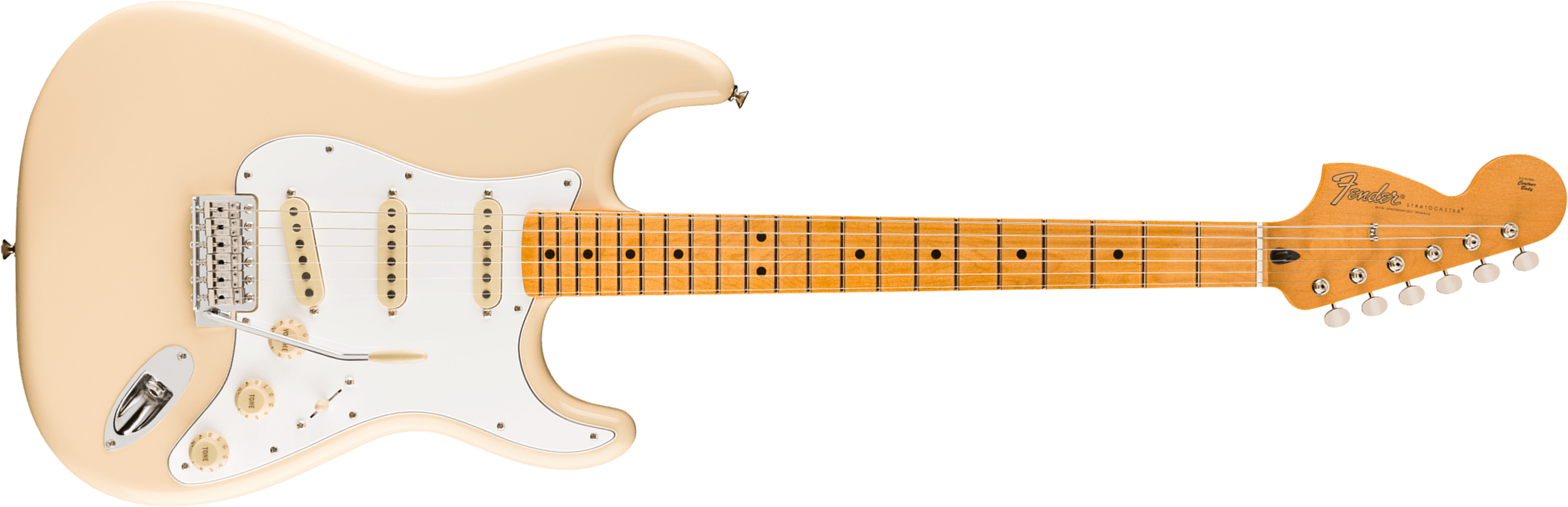 Fender Jimi Hendrix Strat Mex Signature 3s Trem Mn - Olympic White - Guitarra eléctrica con forma de str. - Main picture