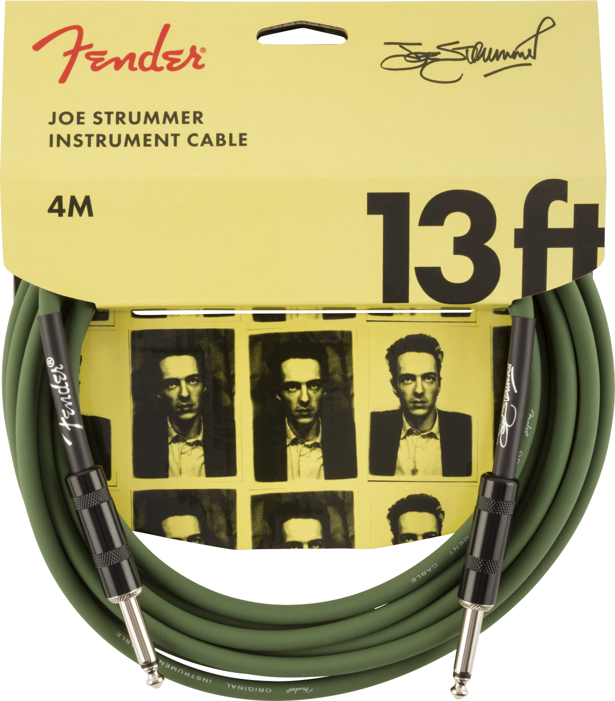 Fender Joe Strummer Pro Instrument Cable Signature Droit Droit 13ft 3.9m Drab Green - Cable - Main picture