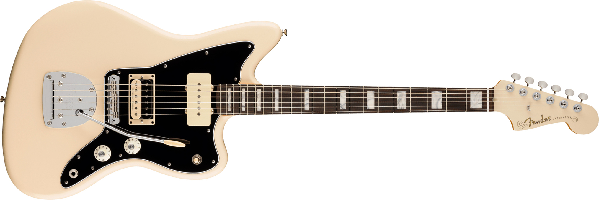 Fender Kim Gordon Jazzmaster Mex Ltd Signature Ltd 2s Trem Rw - Olympic White - Guitarra eléctrica de autor - Main picture