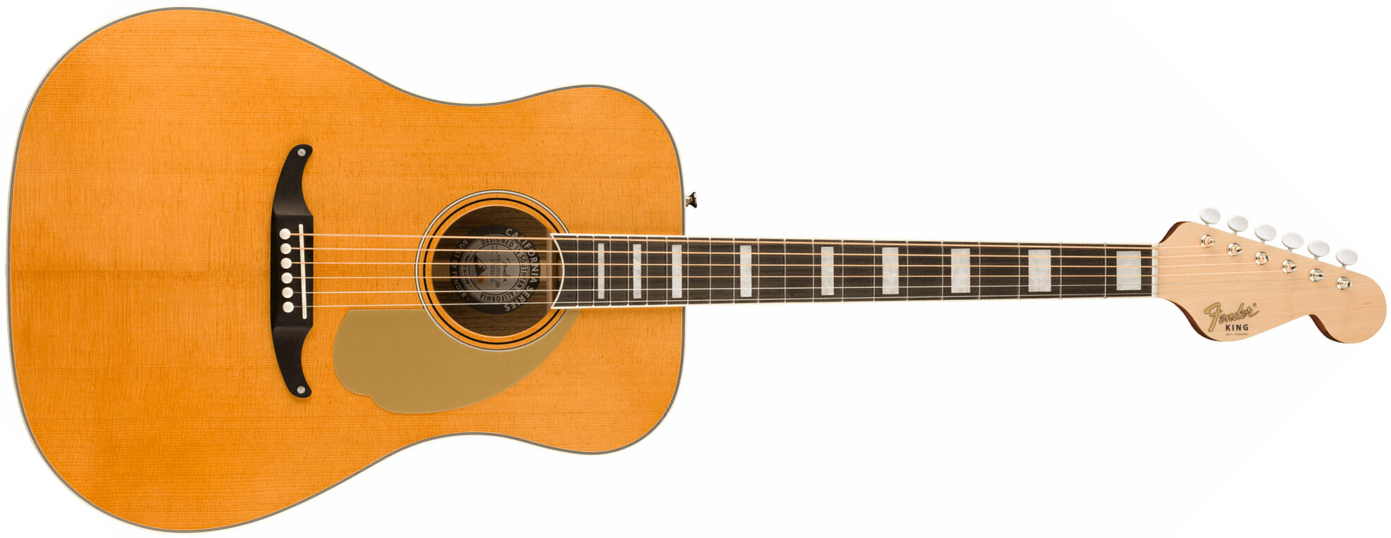Fender King Vintage California Dreadnought Epicea Ovangkol Ova - Aged Natural - Guitarra electro acustica - Main picture