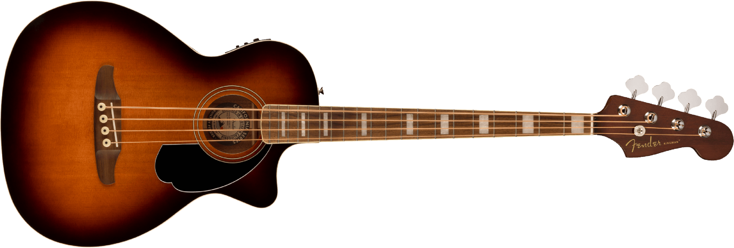 Fender Kingman Bass Sce Dreadnought Cw Epicea Sapelle - Shaded Edge Burst - Bajo acústico - Main picture