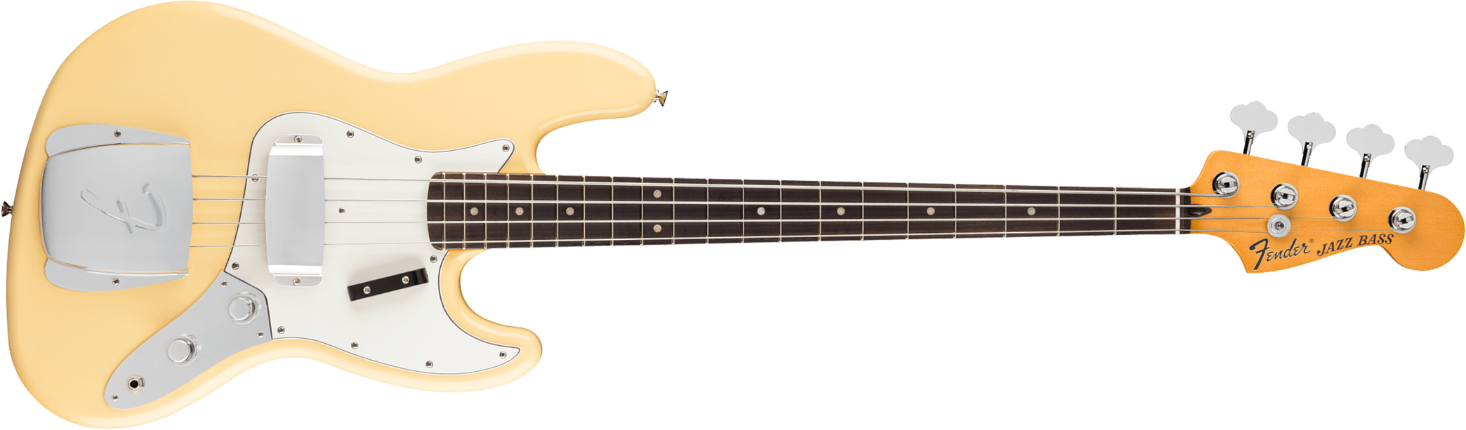 Fender Laura Lee Jazz Bass Mex Ltd Signature Rw - Vintage White - Bajo eléctrico de cuerpo sólido - Main picture