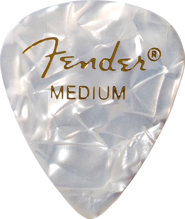 Fender Lot De 12 351 Shape Premium Picks Medium White Moto - Púas - Main picture