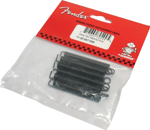 Fender Lot De 6 Tremolo Springs Black - Muelle para vibrato - Main picture