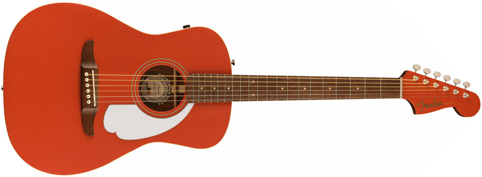 Fender Malibu Player 2023 Parlor Epicea Sapele Wal - Fiesta Red - Guitarra electro acustica - Main picture