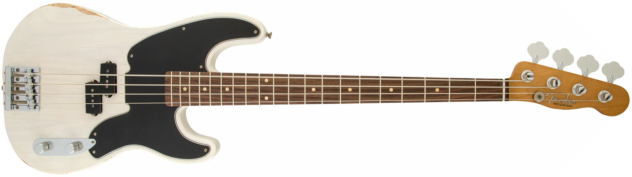 Fender Mike Dirnt Precision Bass Mex Signature Rw - White Blonde - Bajo eléctrico de cuerpo sólido - Main picture