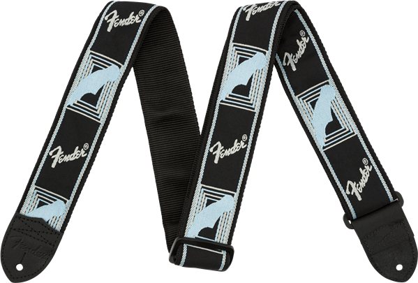 Fender Monogrammed Cotton 2inc.5cm Black Light Grey Blue - Correa - Main picture