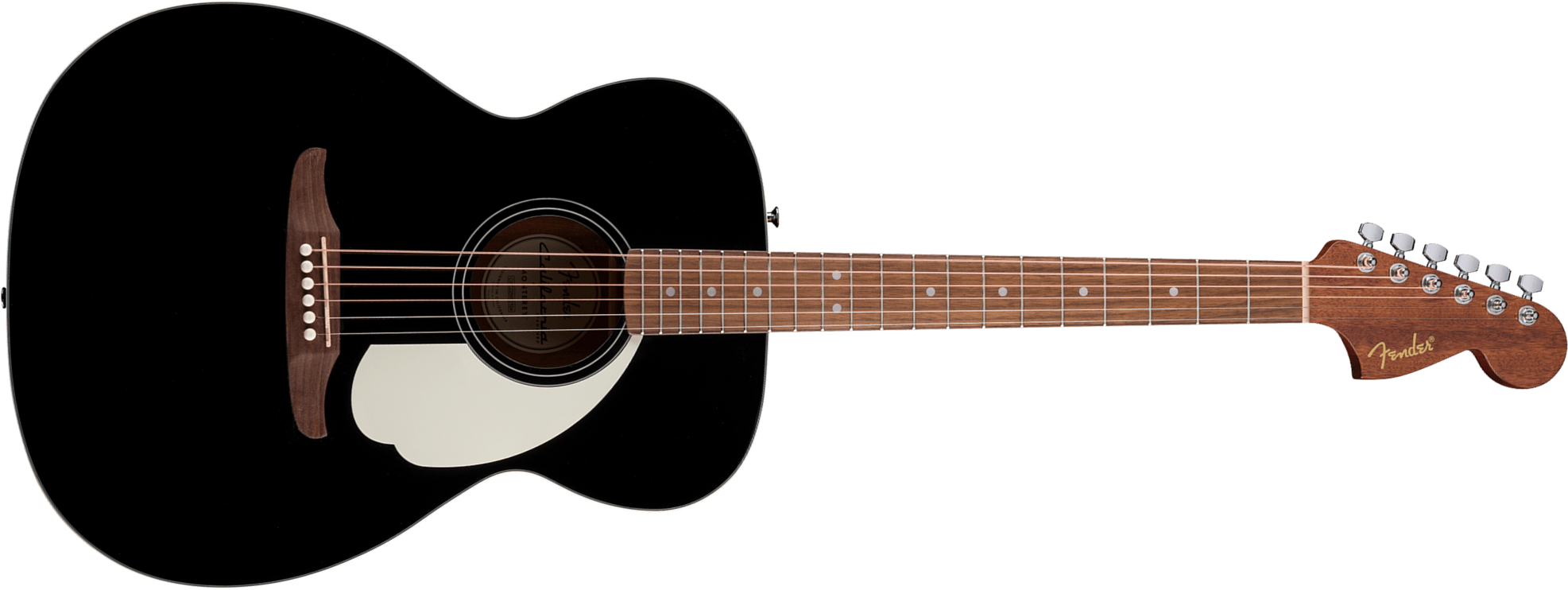 Fender Monterey California Standard Om Epicea Sapele Wal - Black - Guitarra folk - Main picture