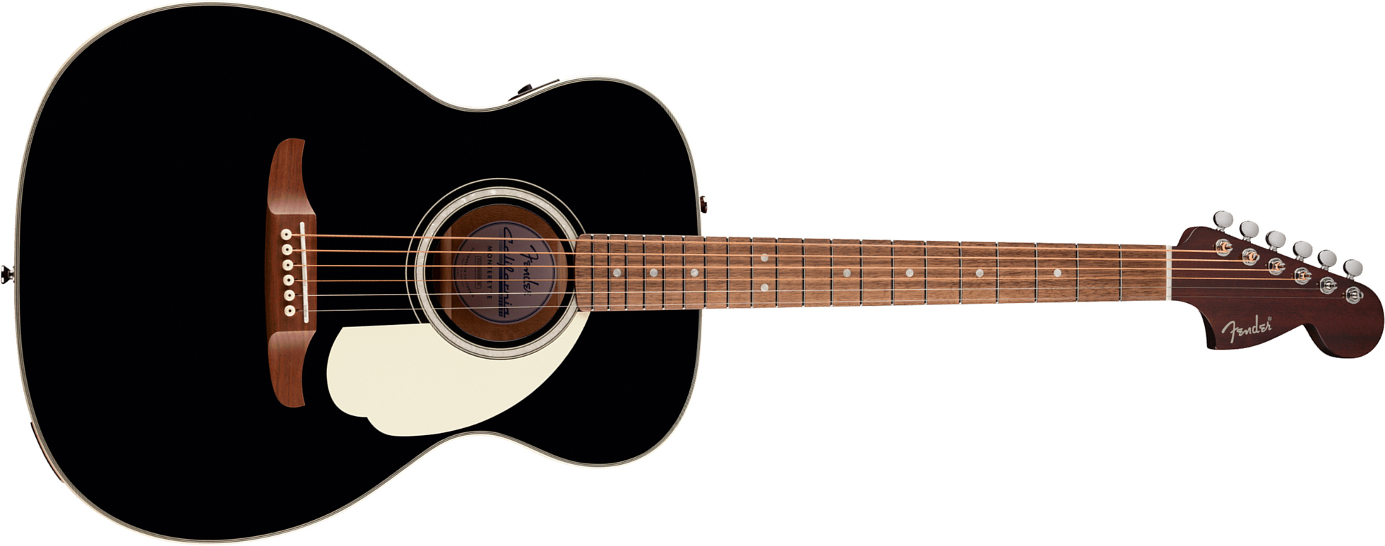 Fender Monterey Deluxe E California Orchestra Om Epicea Acajou Noy - Black - Guitarra folk - Main picture