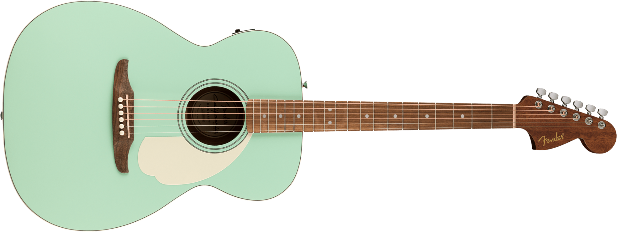 Fender Monterey E California Standard Om Epicea Sapele Wal - Surf Green - Guitarra folk - Main picture