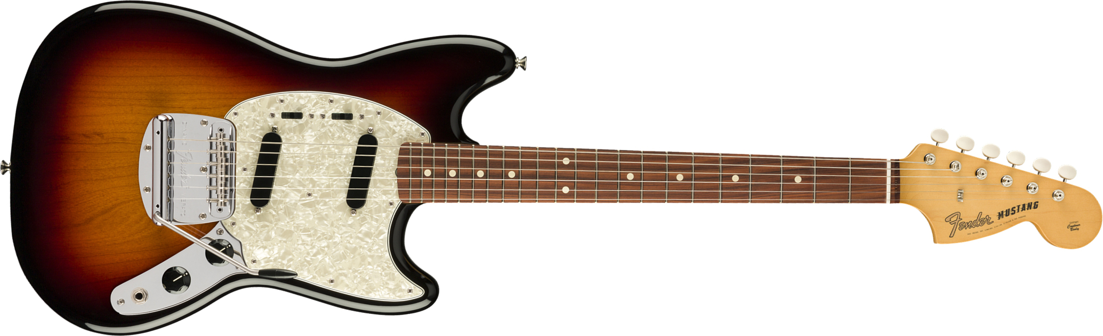 Fender Mustang 60s Vintera Vintage Mex Pf - 3-color Sunburst - Guitarra electrica retro rock - Main picture