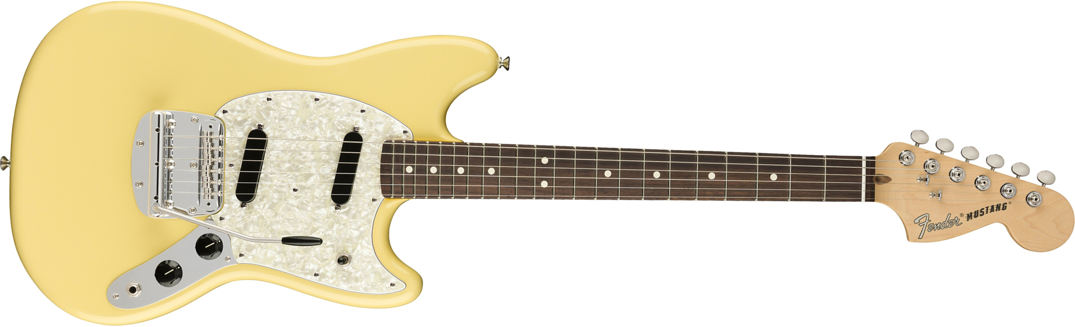 Fender Mustang American Performer Usa Ss Rw - Vintage White - Guitarra eléctrica de doble corte - Main picture