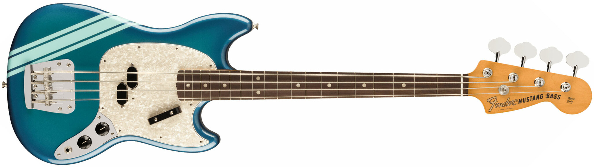 Fender Mustang Bass 70s Competition Vintera 2 Rw - Competition Blue - Bajo eléctrico de cuerpo sólido - Main picture