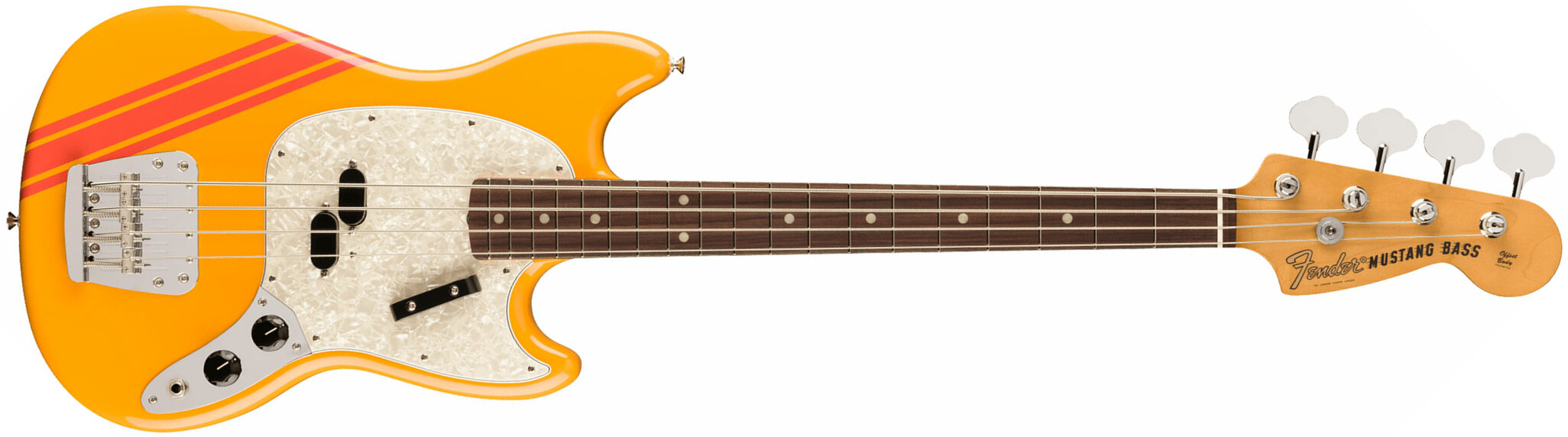 Fender Mustang Bass 70s Competition Vintera 2 Rw - Competition Orange - Bajo eléctrico de cuerpo sólido - Main picture