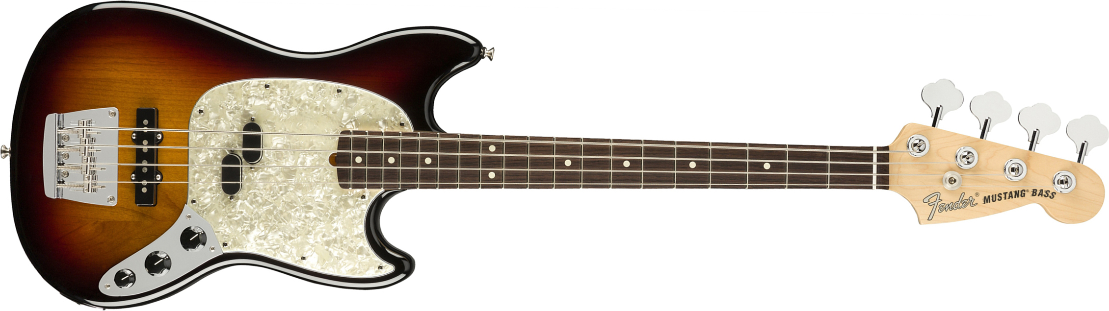 Fender Mustang Bass American Performer Usa Rw - 3-color Sunburst - Bajo eléctrico para niños - Main picture