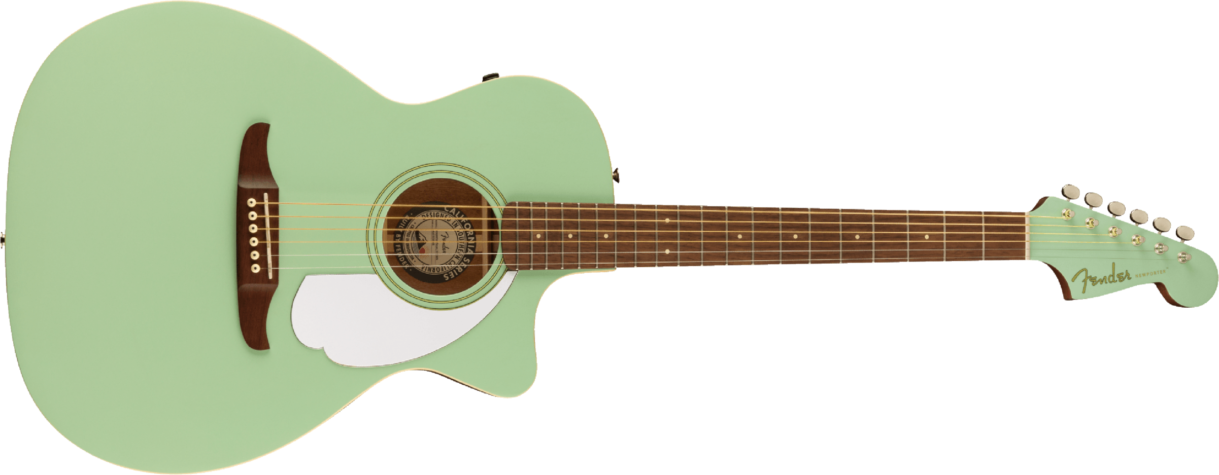 Fender Newport Player Cw Epicea Sapelle - Surf Green - Guitarra electro acustica - Main picture