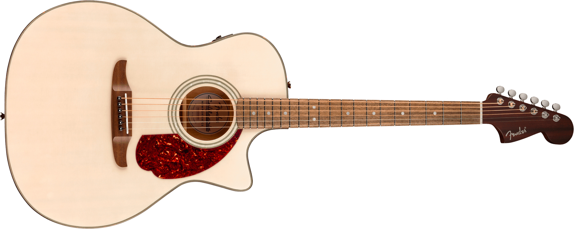 Fender Newporter Deluxe Ce California Auditorium Cw Epicea Acajou Wal - White Blonde - Guitarra folk - Main picture