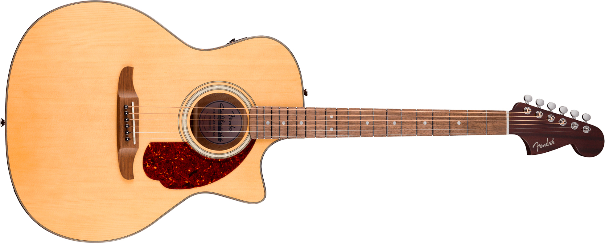 Fender Newporter Deluxe Ce California Auditorium Cw Epicea Acajou Wal - Natural - Guitarra folk - Main picture