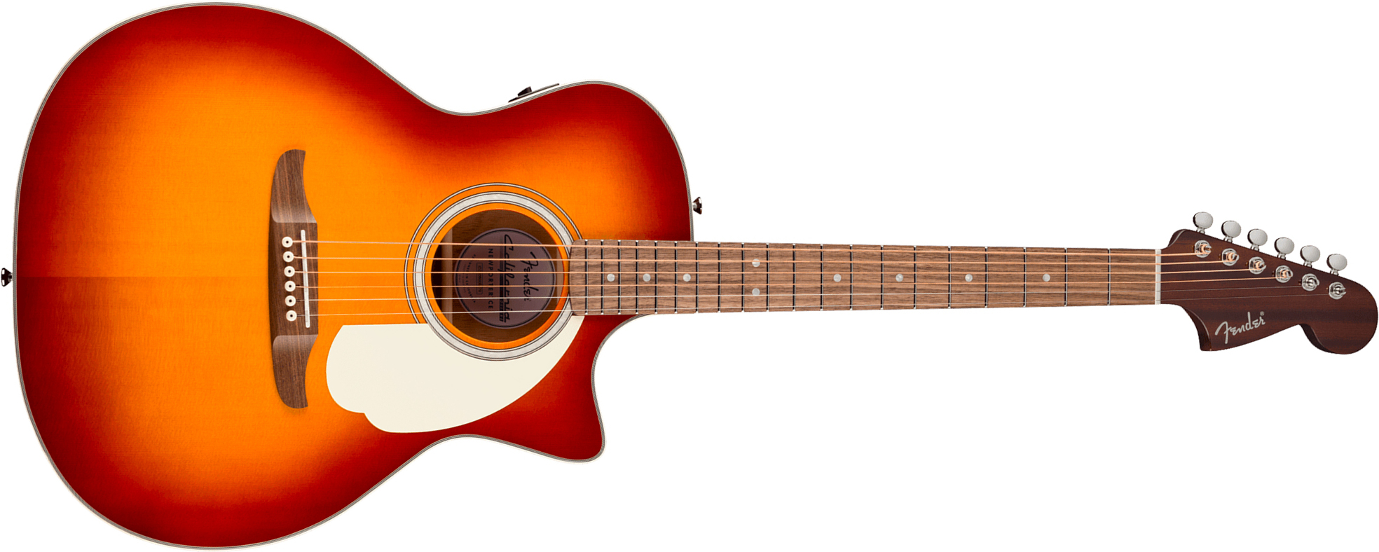 Fender Newporter Deluxe Ce California Auditorium Cw Epicea Acajou Wal - Sienna Sunburst - Guitarra folk - Main picture