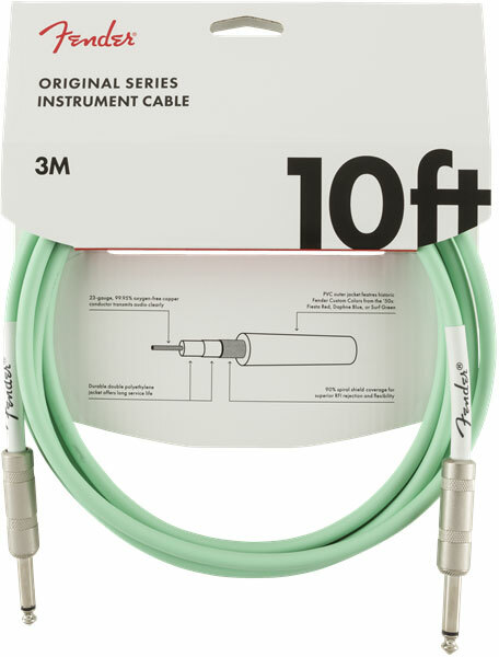 Fender Original Instrument Cable Droit/droit 10ft Surf Green - Cable - Main picture