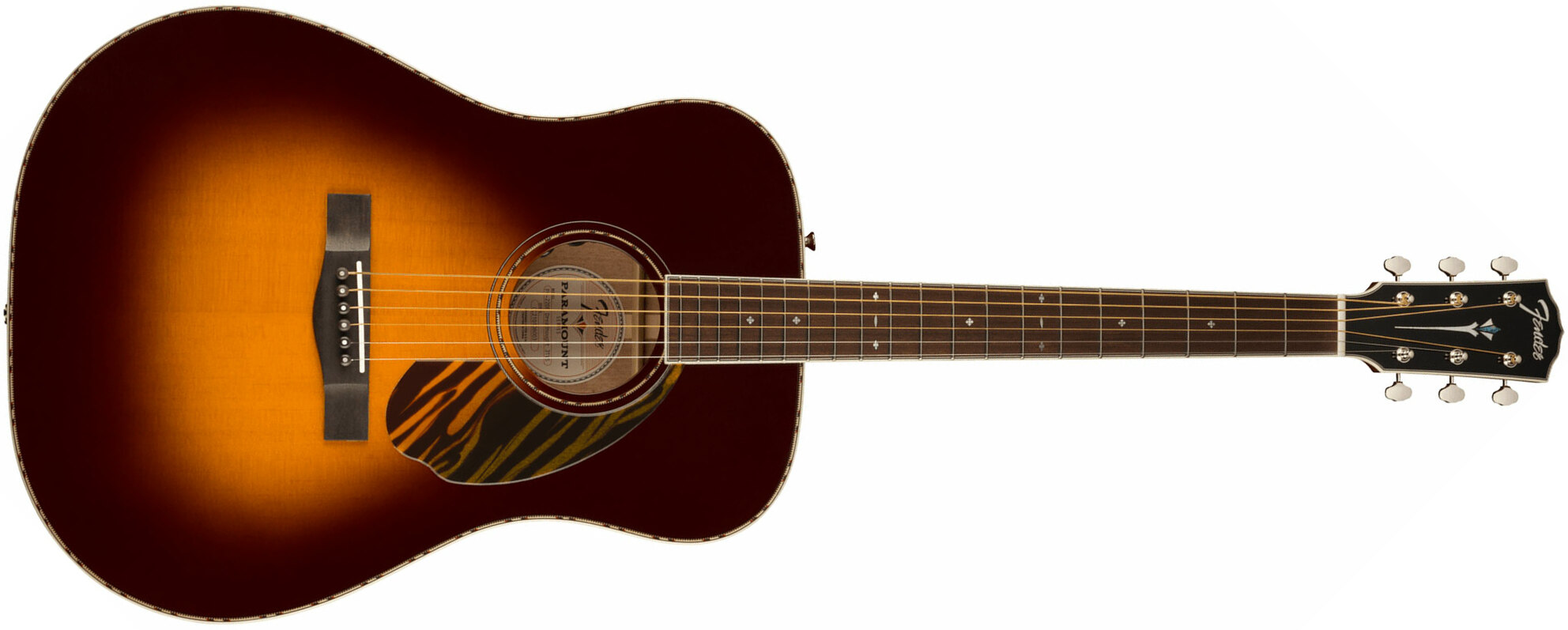 Fender Pd-220e Paramount Dreadnought Epicea Acajou Ova - 3-tone Vintage Sunburst - Guitarra electro acustica - Main picture