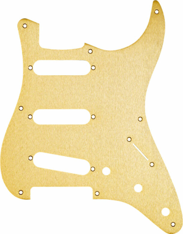 Fender Pickguard Strat Sss '50s Vintage 8-hole 1-ply Gold Anodized - Golpeador - Main picture