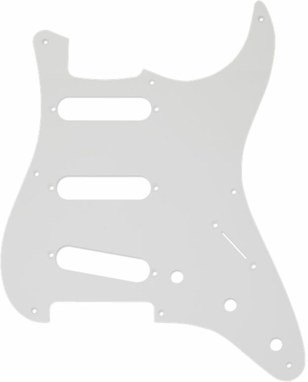 Fender Pickguard Strat Sss '50s Vintage 8-hole 1-ply White - Golpeador - Main picture