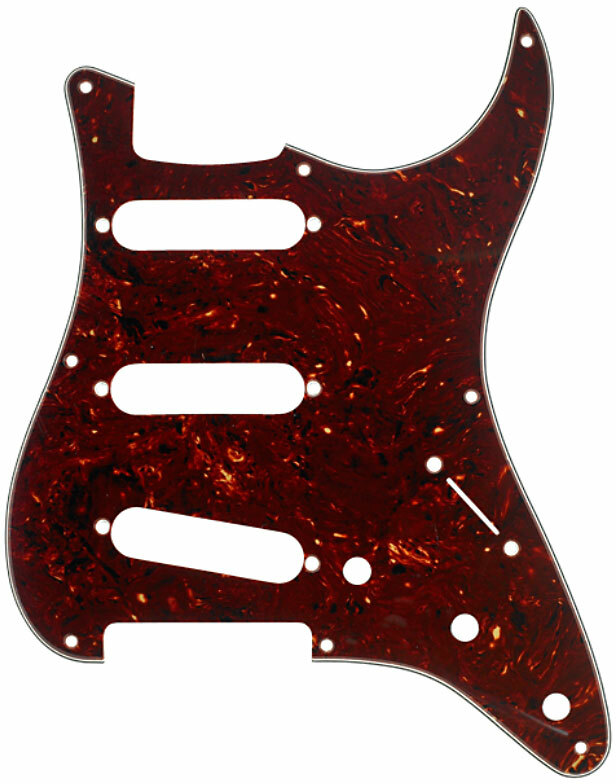 Fender Pickguard Strat Sss '50s Vintage 8-hole 4-ply Tortoise Shell - Golpeador - Main picture